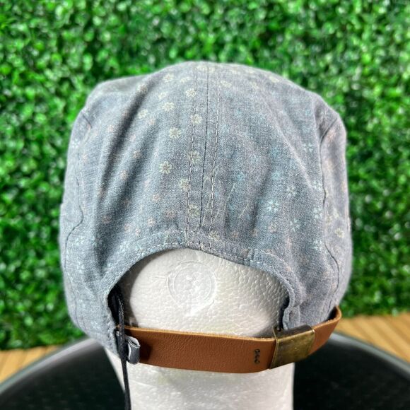 NWT Katin Flat Brim Leather Strap Adjustable Gray Low Profile Surf Hat Cap - Picture 3 of 7